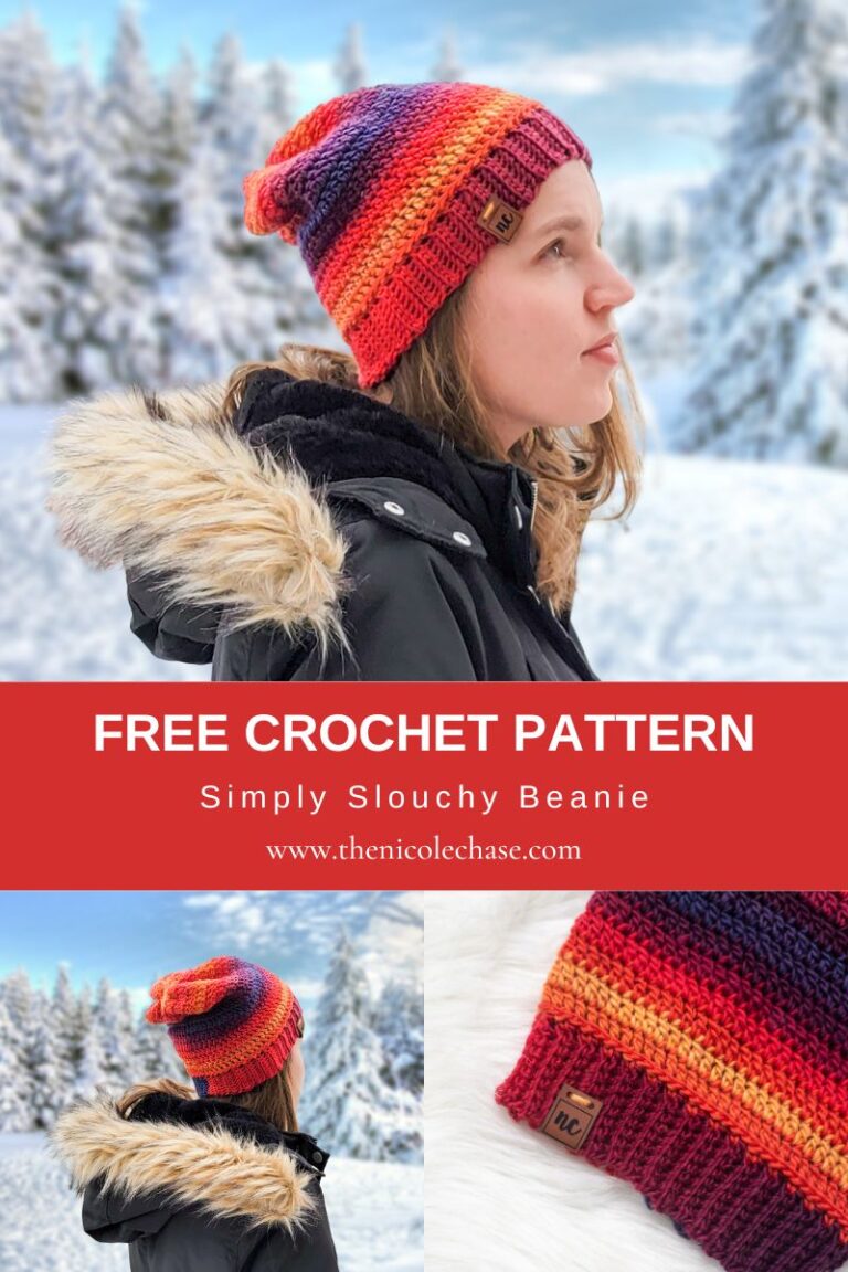 Free Slouch Beanie Crochet Pattern (7 Sizes!)