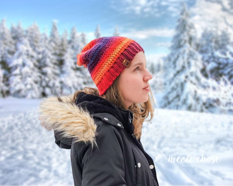 Free Slouch Beanie Crochet Pattern (7 Sizes!)