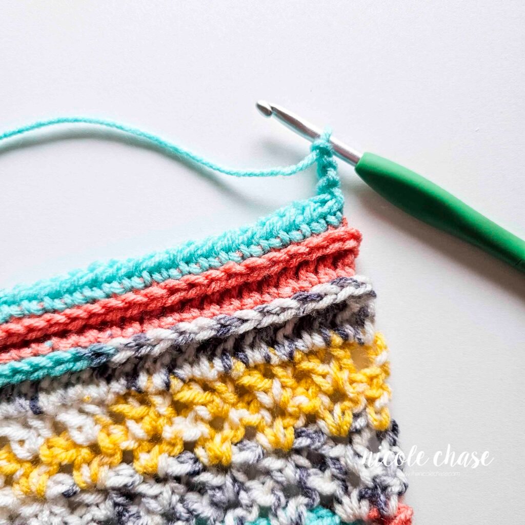 Working R11 of this neck warmer cowl crochet pattern, part 1.