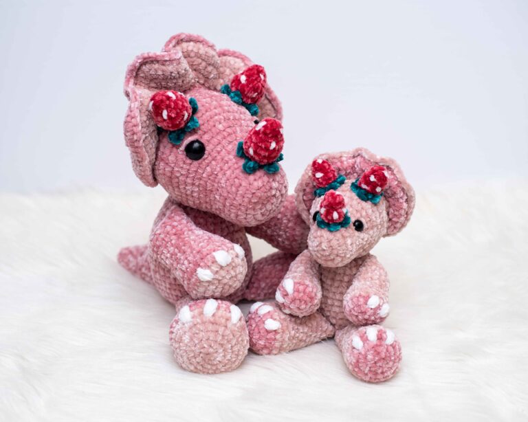 Strawberry Tanner the Triceratops – Free Pattern Modification