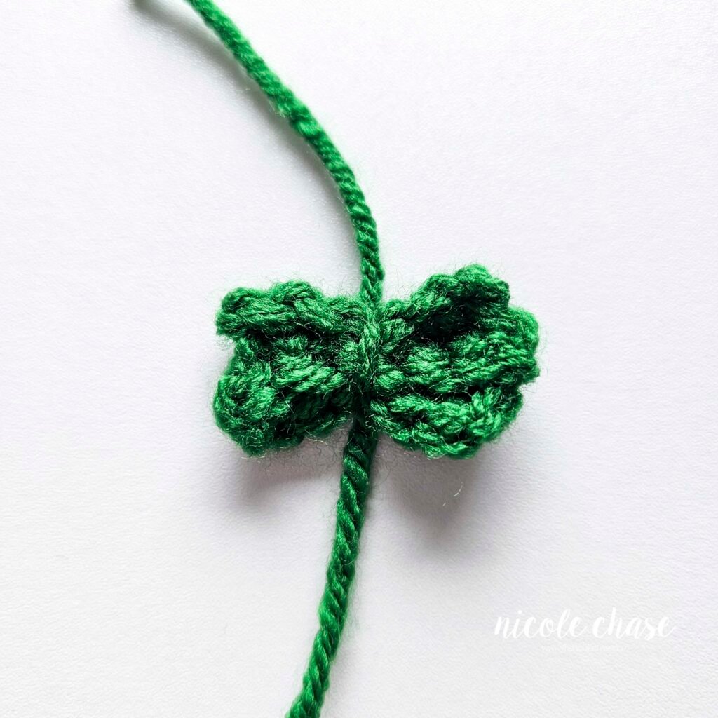 Creating the pinched center of Gerry the Gingerbread's bow. 